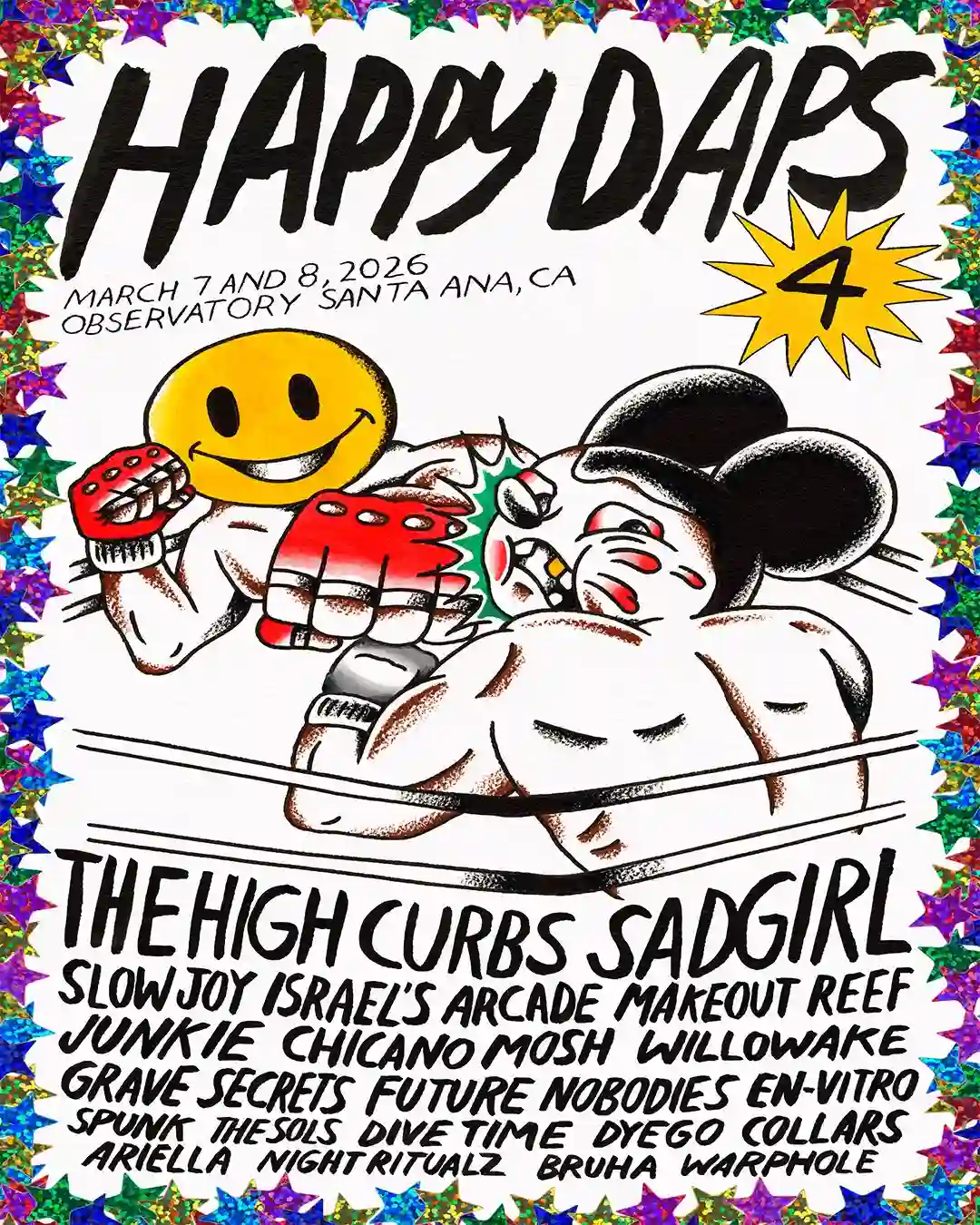 Happy Daps Fest: The High Curbs w/ Slow Joy, Makeout Reef, Junkie, Spunk, Ariella, Collars, & Willowake